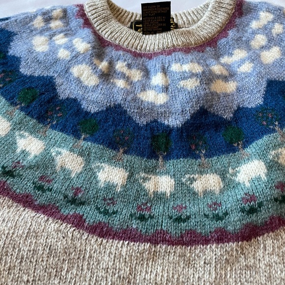 Vintage Eddie Bauer Wool Fair Isle Sweater - Picture 4 of 5